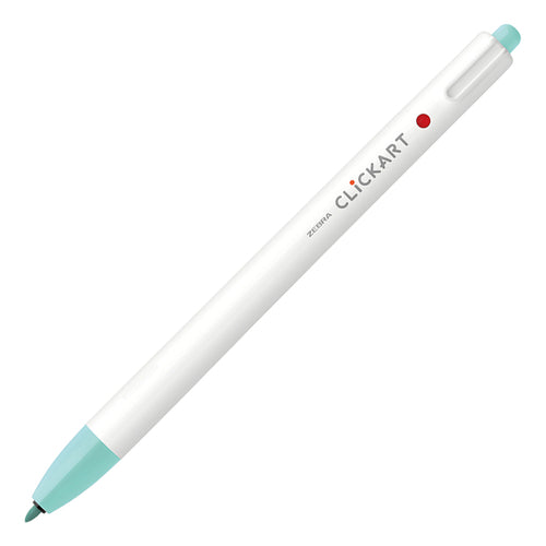 Zebra Clickart Retractable Sign Pen - 0.6 mm - Aqua Blue