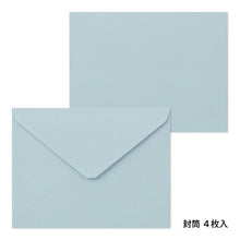Load image into Gallery viewer, Midori Letterpress Letter Set Wreath Blue - MAIDO! Kairashi Shop
