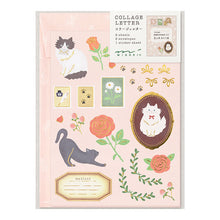 Load image into Gallery viewer, Midori Collage Letter Set - Cats - MAIDO! Kairashi Shop