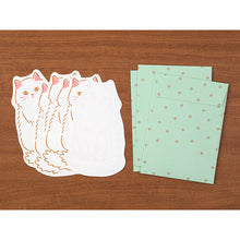 Load image into Gallery viewer, Midori Die-Cut Letter Set Cat - MAIDO! Kairashi Shop