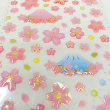 Load image into Gallery viewer, Banzai Sakura with Mt.Fuji Stickers - MAIDO! Kairashi Shop