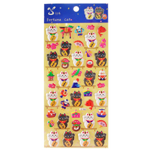 Load image into Gallery viewer, Banzai Fortune Big Eye Cat Stickers - MAIDO! Kairashi Shop