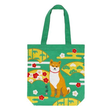 Load image into Gallery viewer, Friends Hill "Matsu-Take-Ume" Shibata Tote Bag / Green - MAIDO! Kairashi Shop