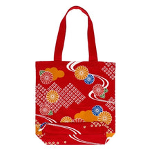 Load image into Gallery viewer, Friends Hill "Kiku-Moyou" Shibata Tote Bag / Red - MAIDO! Kairashi Shop