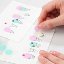 Load image into Gallery viewer, Stalogy Circular Masking Tape Patches 16 mm Ice Cream - MAIDO! Kairashi Shop