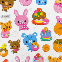 Load image into Gallery viewer, Banzai Funny Puffy Stickers - Bunnies and Bears - MAIDO! Kairashi Shop