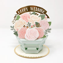 Load image into Gallery viewer, Greeting Life Happy Wedding Flower Pot Card - MAIDO! Kairashi Shop