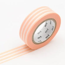 Load image into Gallery viewer, mt Border Peach Cream Washi Tape 15 mm - MAIDO! Kairashi Shop