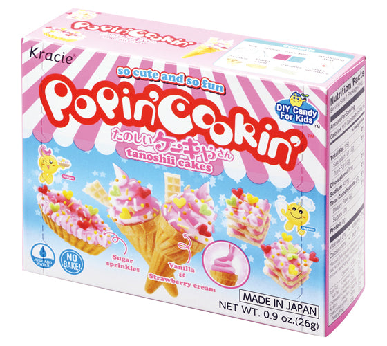 Kracie Popin' Cookin' Tanoshii Cakes, Vanilla & Strawberry Cream - 0.9 oz