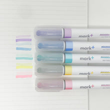 Load image into Gallery viewer, KOKUYO mark+ Dual Tone Highlighter 5 Color Set - MAIDO! Kairashi Shop
