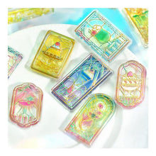 Load image into Gallery viewer, BGM Kyururun Seal Stickers Vol.2 - Cafe a la Mode Stained Glass - MAIDO! Kairashi Shop
