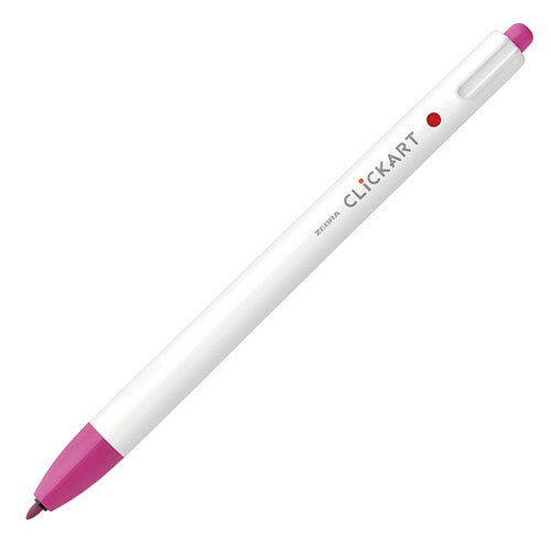 Zebra Clickart Knock Type Pen 0.6 mm - Cherry Pink - MAIDO! Kairashi Shop