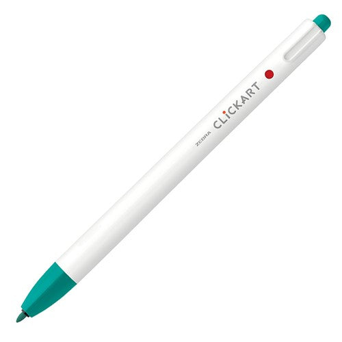 Zebra Clickart Knock Type Pen 0.6 mm - Blue Green - MAIDO! Kairashi Shop