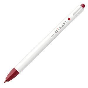 Zebra Clickart Knock Type Pen 0.6 mm - Red Black - MAIDO! Kairashi Shop