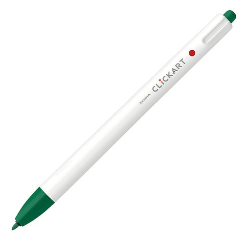 Zebra Clickart Knock Type Pen 0.6 mm - Viridian - MAIDO! Kairashi Shop