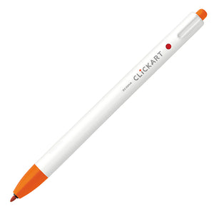 Zebra Clickart Knock Type Pen 0.6 mm - Red Orange - MAIDO! Kairashi Shop