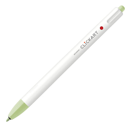 Zebra Clickart Knock Type Pen 0.6 mm - Leaf Green - MAIDO! Kairashi Shop