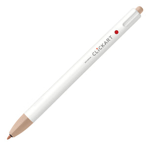 Zebra Clickart Knock Type Pen 0.6 mm - Cocoa Brown - MAIDO! Kairashi Shop