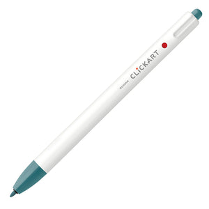 Zebra Clickart Knock Type Pen 0.6 mm - Turquoise Blue - MAIDO! Kairashi Shop