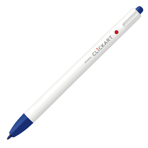 Zebra Clickart Knock Type Pen 0.6 mm - Blue - MAIDO! Kairashi Shop