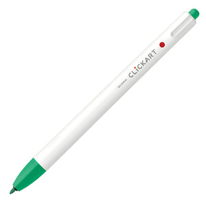 Zebra Clickart Knock Type Pen 0.6 mm - Green - MAIDO! Kairashi Shop