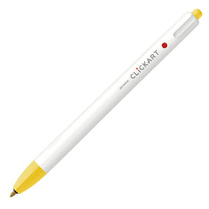 Zebra Clickart Knock Type Pen 0.6 mm - Yellow - MAIDO! Kairashi Shop