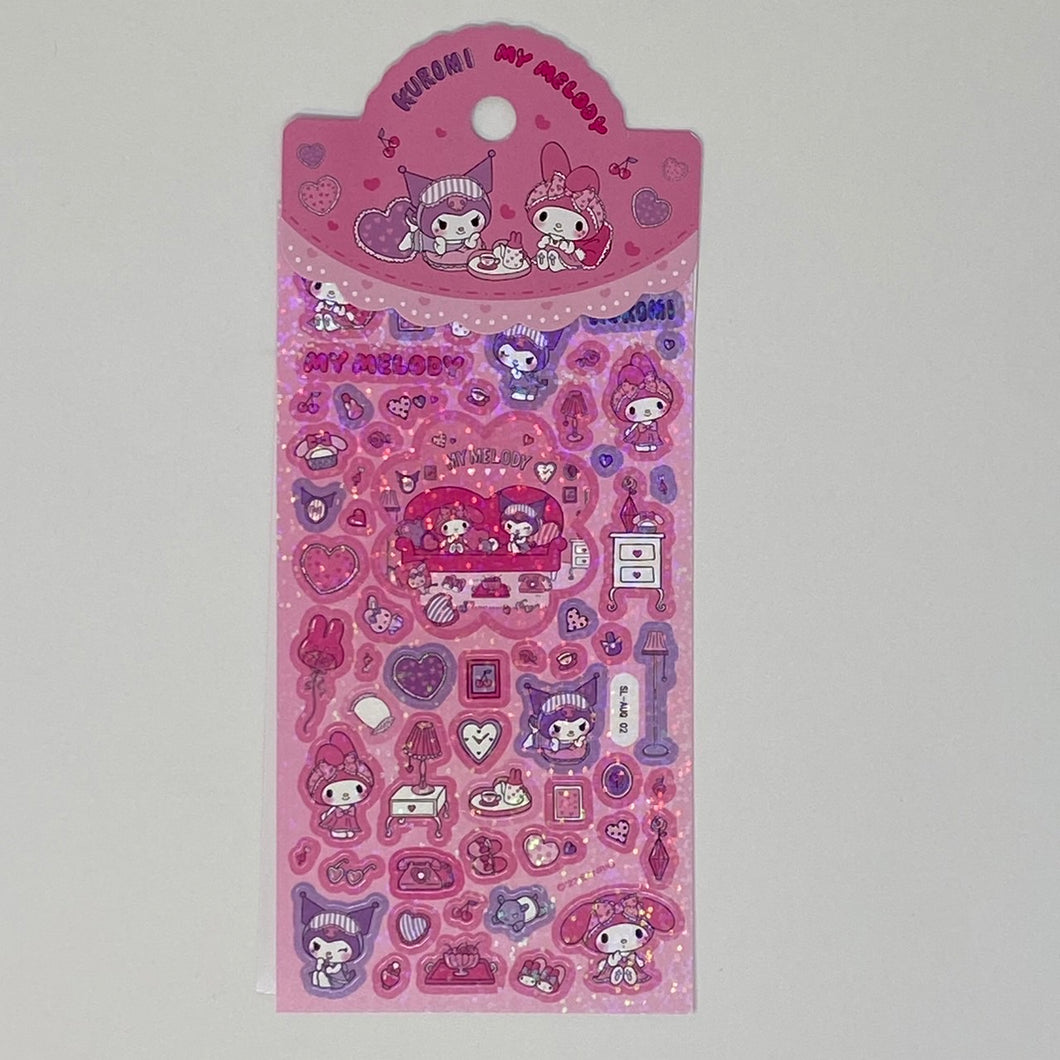 Sanrio My Melody and Kuromi Holo Stickers - MAIDO! Kairashi Shop