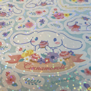 Sanrio Cinnamoroll Holo Stickers Flowers - MAIDO! Kairashi Shop