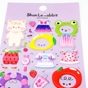 Shan Lee Fruit Rabbit Stickers - MAIDO! Kairashi Shop
