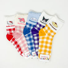 Load image into Gallery viewer, Sanrio Plaid Socks - My Melody - MAIDO! Kairashi Shop
