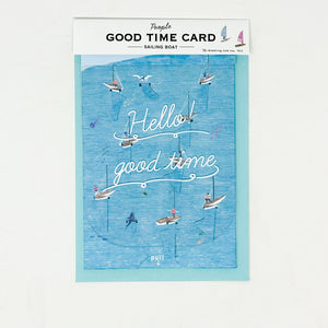 Greeting Life: Good Time Card  - Sailing Boat - MAIDO! Kairashi Shop