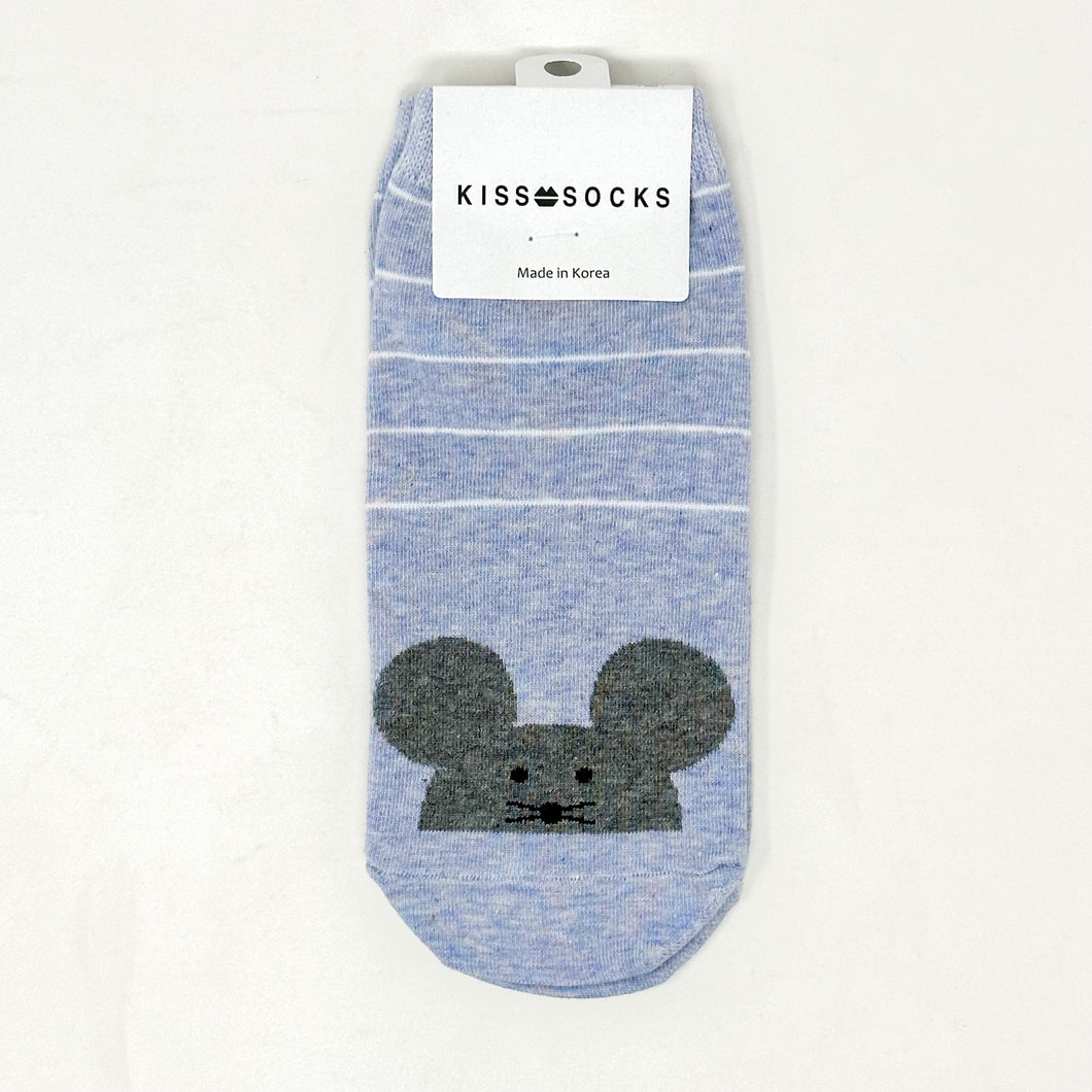 Banzai: Animal Pattern Low Cut Socks - Mouse - MAIDO! Kairashi Shop