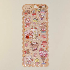 Mikko Illustrations Marshmallow Sweets Time stickers - MAIDO! Kairashi Shop