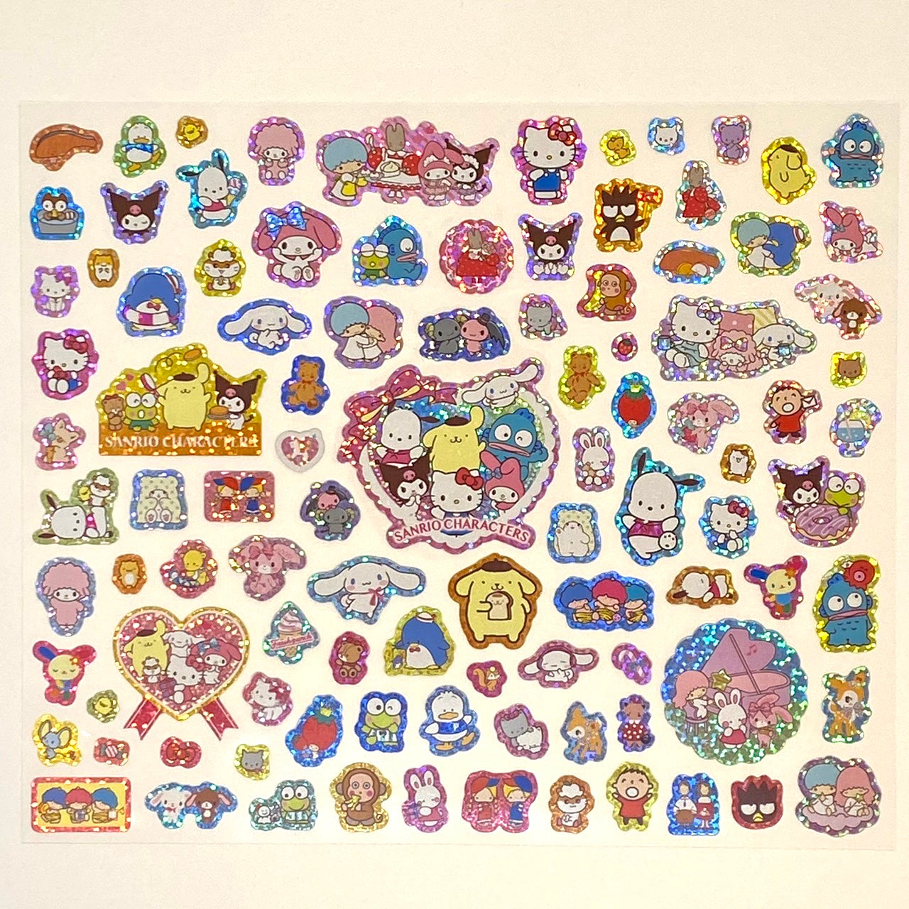 Sanrio Characters 100-Piece Glitter Stickers