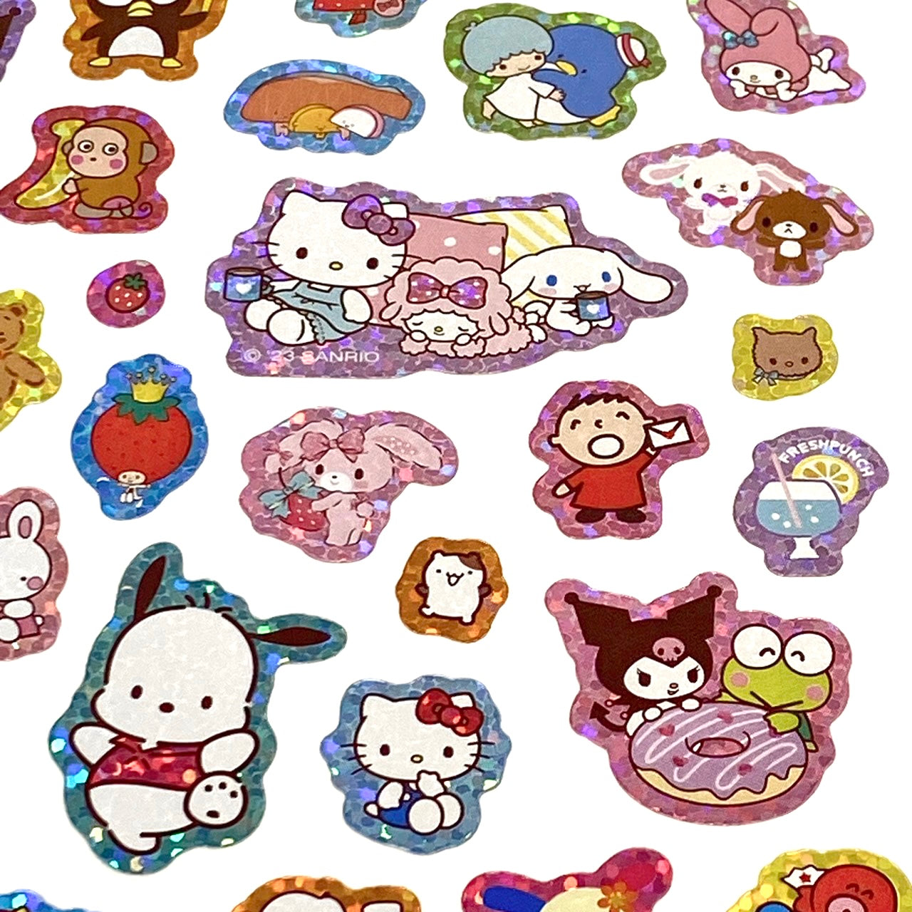 Sanrio Characters 100-Piece Glitter Stickers