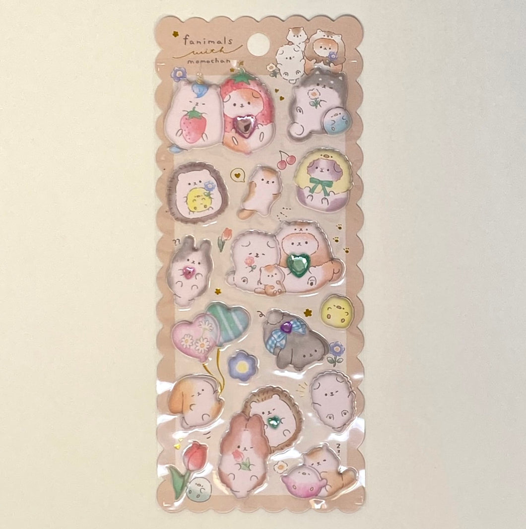 Shanle Fanimals Marshmallow Puffy Gem stickers - MAIDO! Kairashi Shop