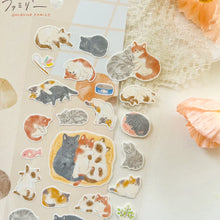 Load image into Gallery viewer, MIND WAVE Napping Family Stickers - Nekoyama Family - - MAIDO! Kairashi Shop
