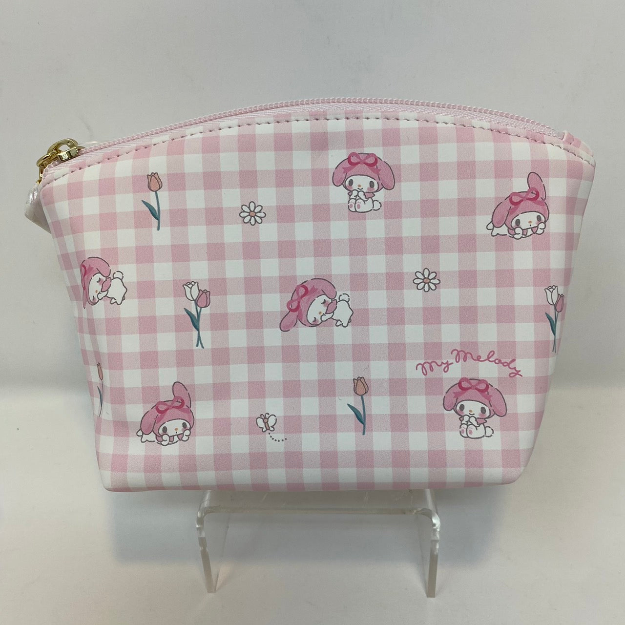 Melody Cheque Sanrio Gingham Check Pouch - My Melody– MAIDO! Kairashi Shop