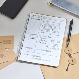Maruman Spiral Notebook Basic B5 Grid 5.0 mm 40 Sheets - MAIDO! Kairashi Shop