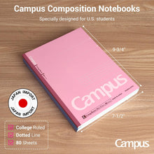 Load image into Gallery viewer, Kokuyo Campus Notebook 3 Packs - College Ruled 9-3/4" x 7-1/2" - MAIDO! Kairashi Shop
