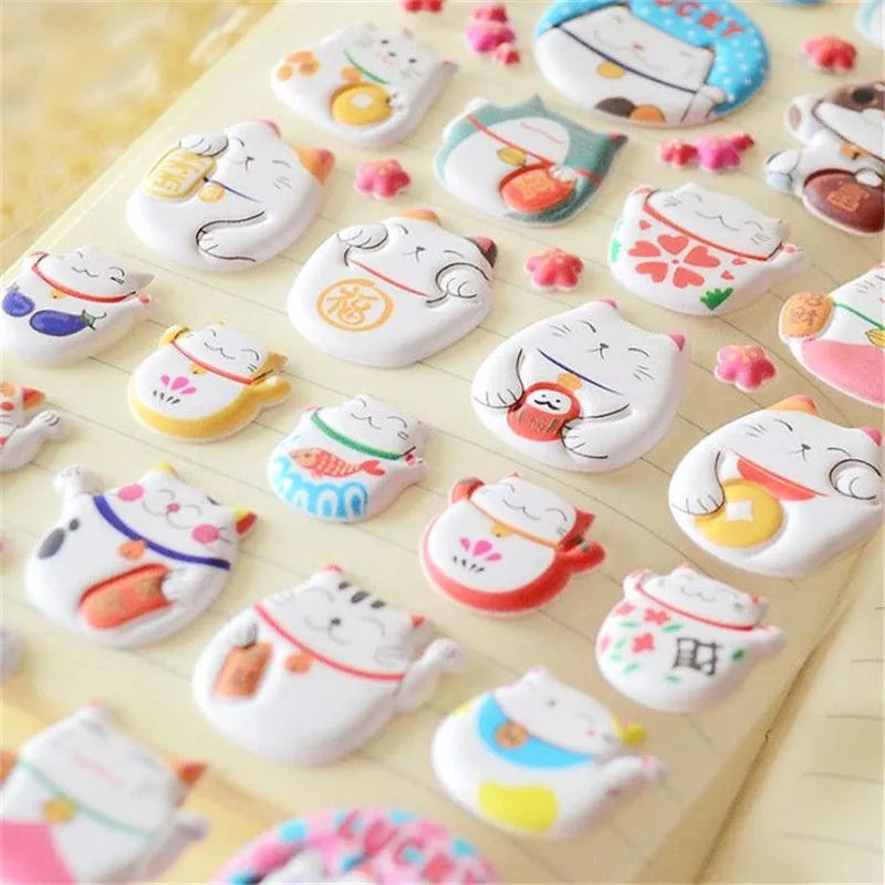 Banzai Fortune Sleeping Cat Stickers– MAIDO! Kairashi Shop