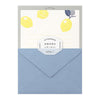 Midori Letterpress Letter Set - Lemon - MAIDO! Kairashi Shop