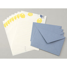 Load image into Gallery viewer, Midori Letterpress Letter Set - Lemon - MAIDO! Kairashi Shop
