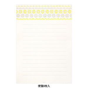 Midori Letterpress Letter Set - Flower Line - MAIDO! Kairashi Shop