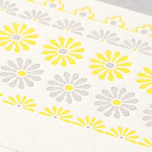 Midori Letterpress Letter Set - Flower Line - MAIDO! Kairashi Shop