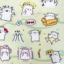 Load image into Gallery viewer, NEKOMI Polar Bear Stickers - MAIDO! Kairashi Shop
