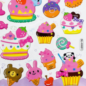 Banzai Funny Puffy Stickers - Sweets - MAIDO! Kairashi Shop