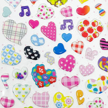 Load image into Gallery viewer, Banzai Funny Puffy Stickers - Hearts - MAIDO! Kairashi Shop
