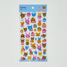 Load image into Gallery viewer, Banzai Funny Puffy Stickers - Bunnies and Bears - MAIDO! Kairashi Shop
