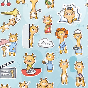 NEKOMI Giraffe Stickers - MAIDO! Kairashi Shop